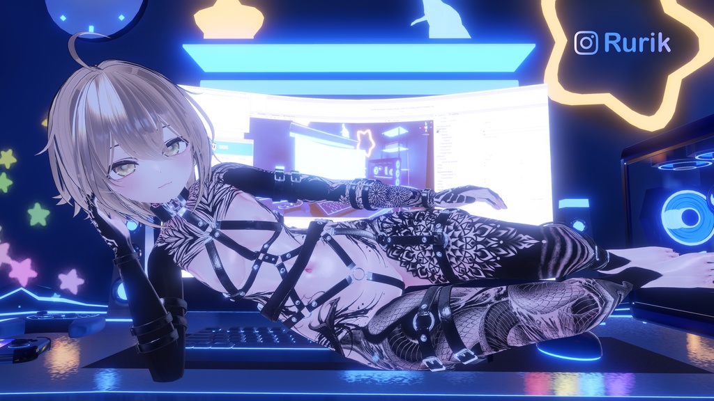 Otaru Dark Tattoos 入れ墨 *テクスチャ* モデル「マヌカ」/HD