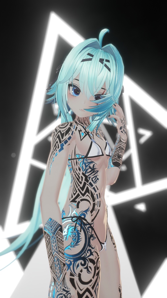 Rindo Drack Industries Tattoo 入れ墨 *テクスチャ* モデル「竜胆」/HD