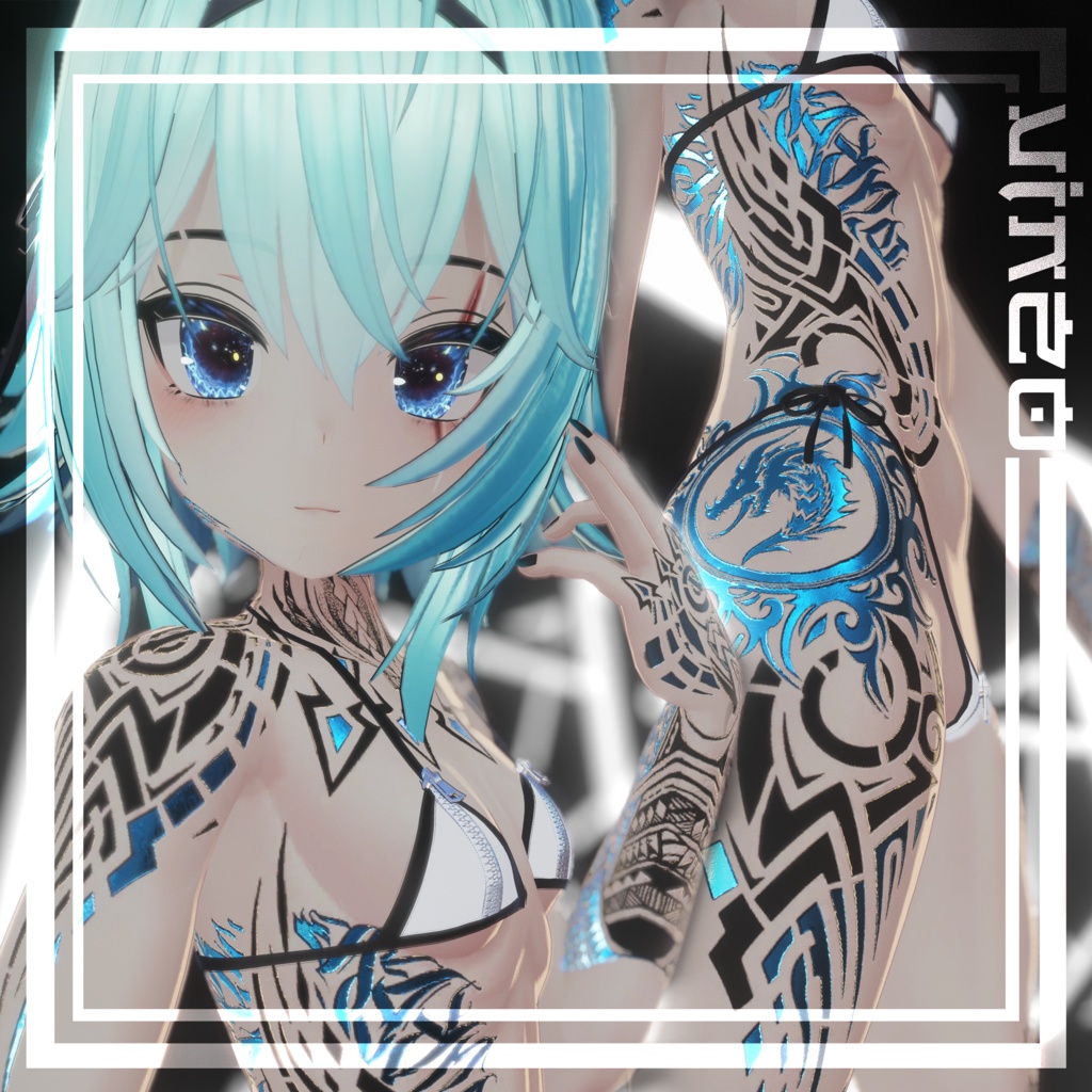 Rindo Drack Industries Tattoo 入れ墨 *テクスチャ* モデル「竜胆」/HD