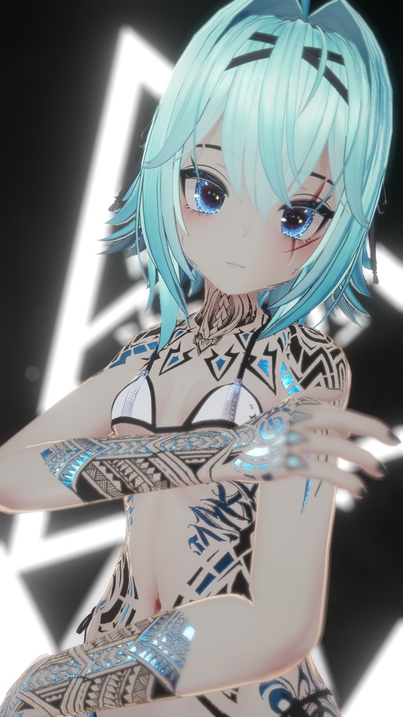 Rindo Drack Industries Tattoo 入れ墨 *テクスチャ* モデル「竜胆」/HD