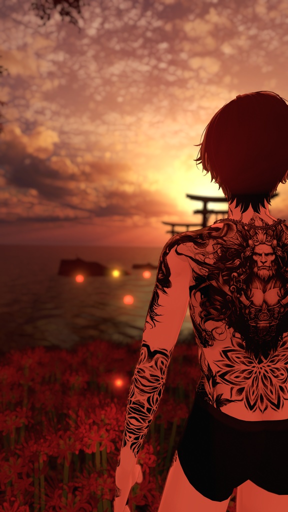 Komano Dragon Tattoos 入れ墨 *テクスチャ* モデル「狛乃」