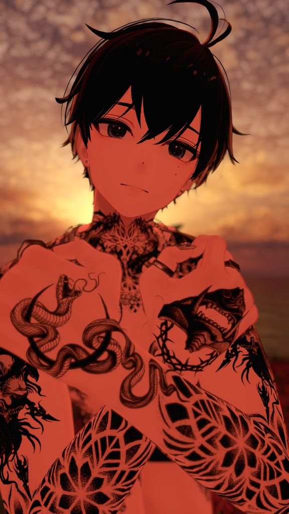 Komano Dragon Tattoos 入れ墨 *テクスチャ* モデル「狛乃」