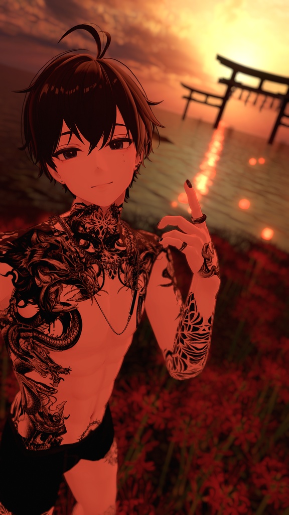 Komano Dragon Tattoos 入れ墨 *テクスチャ* モデル「狛乃」