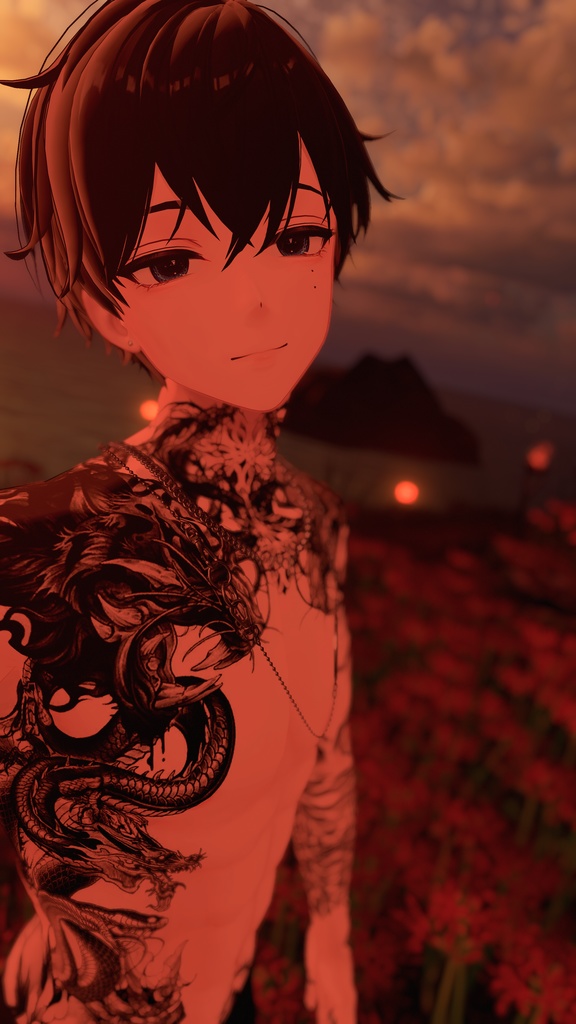 Komano Dragon Tattoos 入れ墨 *テクスチャ* モデル「狛乃」