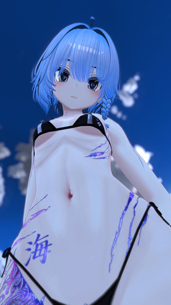 Rindo Ocean Tattoo 入れ墨 *テクスチャ* モデル「竜胆」/HD