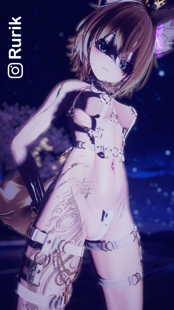 Manuka Ocean Tattoo 入れ墨 *テクスチャ* モデル「マヌカ」/HD