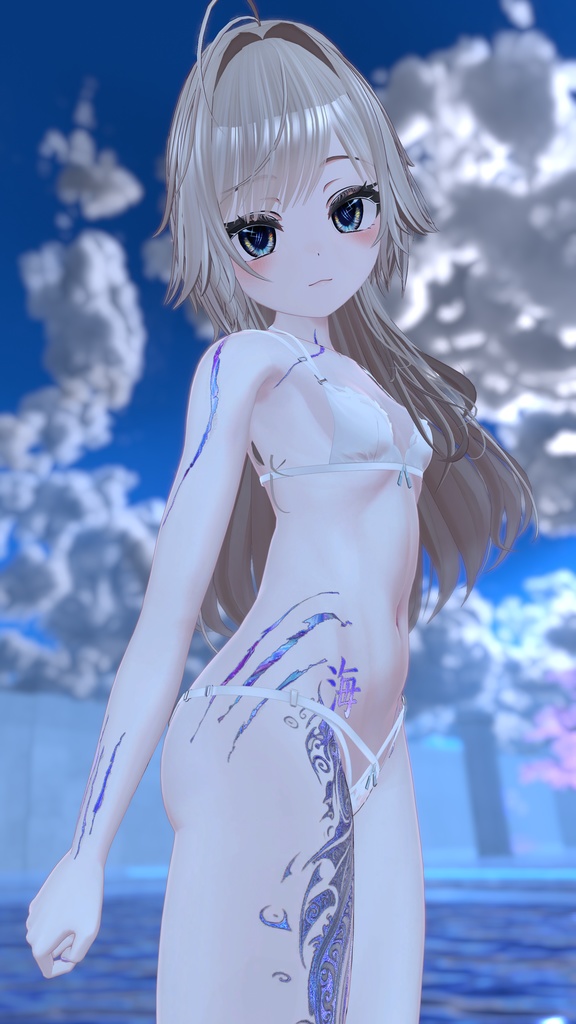 Manuka Ocean Tattoo 入れ墨 *テクスチャ* モデル「マヌカ」/HD