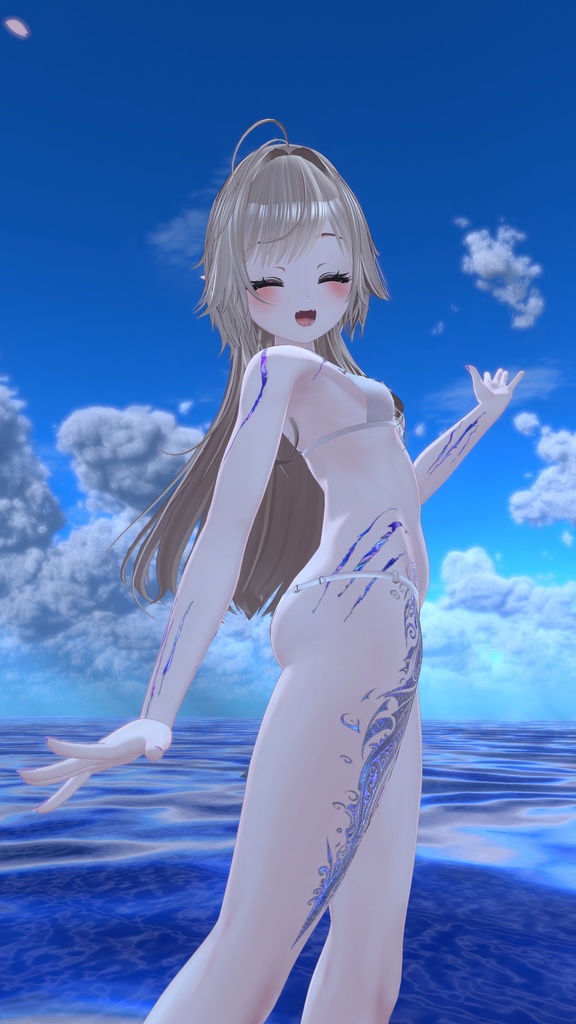 Manuka Ocean Tattoo 入れ墨 *テクスチャ* モデル「マヌカ」/HD