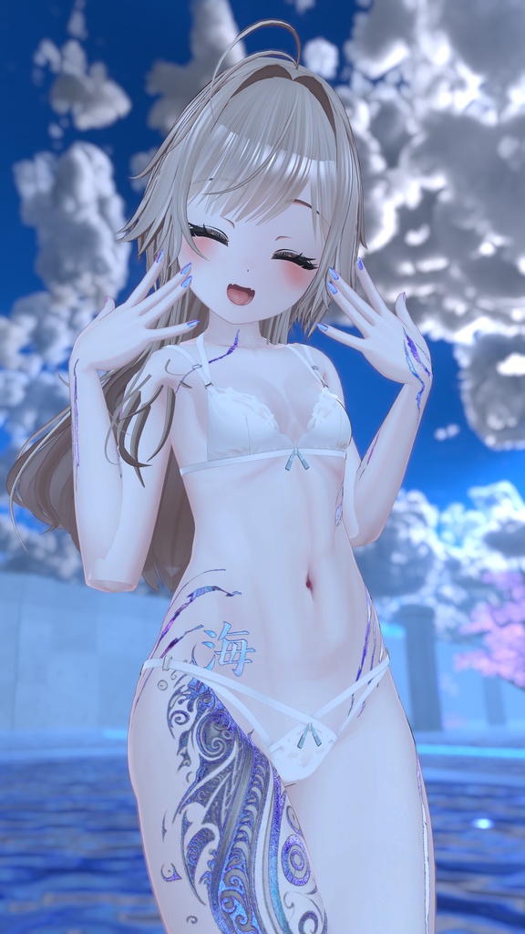 Manuka Ocean Tattoo 入れ墨 *テクスチャ* モデル「マヌカ」/HD