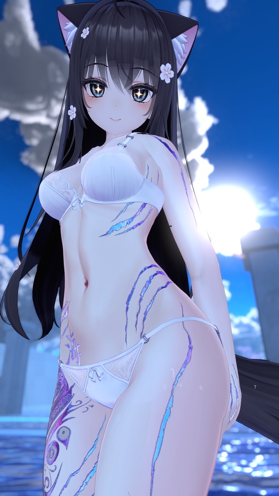 Moe Ocean Tattoo 入れ墨 *テクスチャ* モデル「萌」/HD