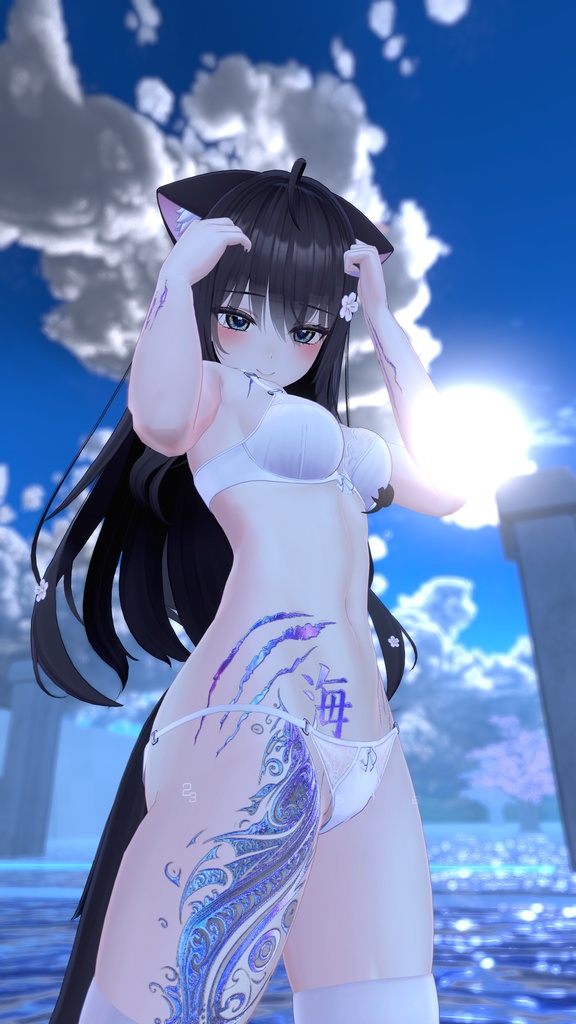 Moe Ocean Tattoo 入れ墨 *テクスチャ* モデル「萌」/HD