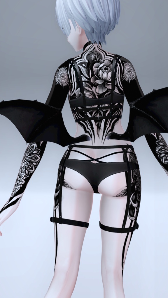 Shinra Blackout Tattoos 入れ墨 *テクスチャ* モデル「森羅」/HD