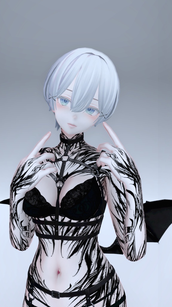 Shinra Dark Lettering Tattoo 入れ墨 *テクスチャ* モデル「森羅」/HD