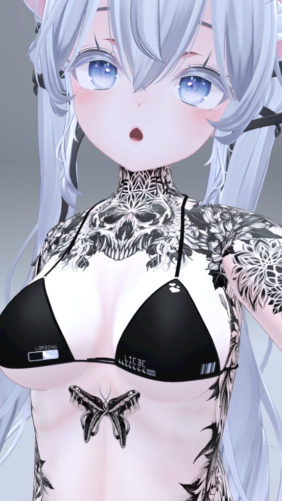 Sio Flowers Tattoos 入れ墨 *テクスチャ* モデル「しお」/HD