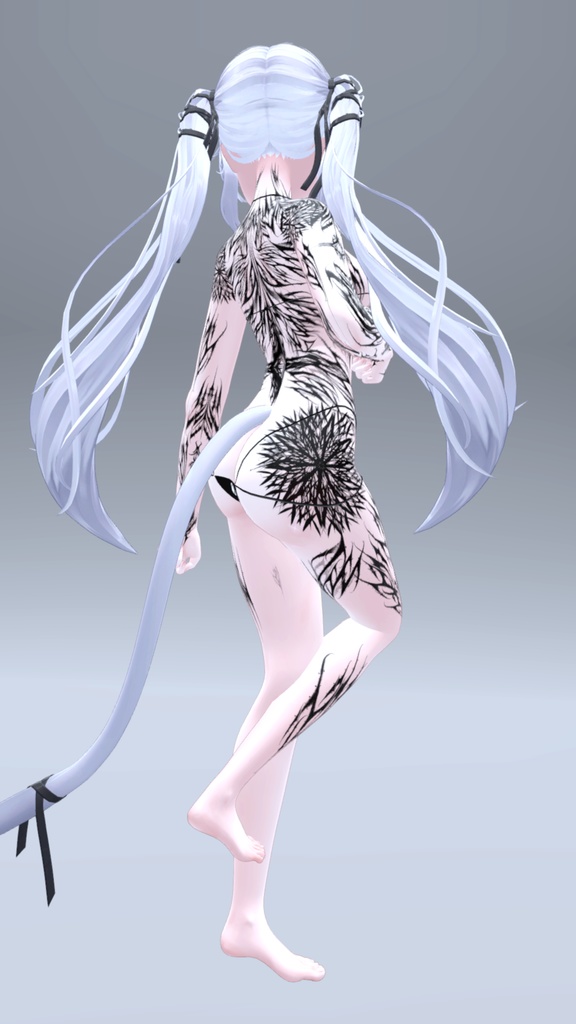 Sio Gothic tattoos 入れ墨 *テクスチャ* モデル「しお」/HD