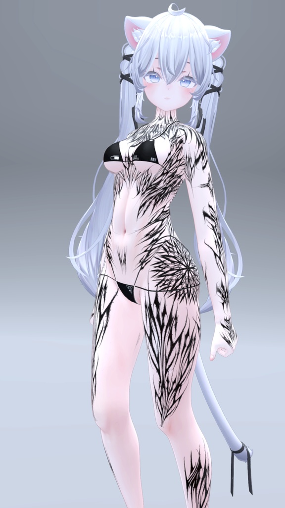 Sio Gothic tattoos 入れ墨 *テクスチャ* モデル「しお」/HD