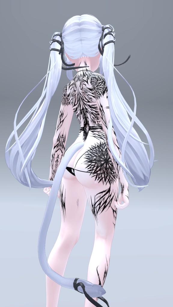 Sio Gothic tattoos 入れ墨 *テクスチャ* モデル「しお」/HD