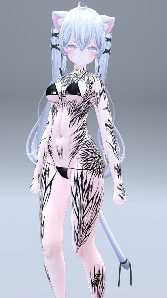 Sio Gothic tattoos 入れ墨 *テクスチャ* モデル「しお」/HD