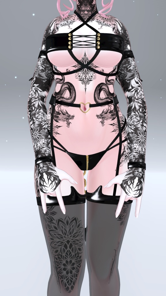 Selestia Oni Tattoos 入れ墨 *テクスチャ* モデル「セレスティア」 / HD