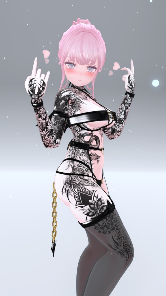 Selestia Oni Tattoos 入れ墨 *テクスチャ* モデル「セレスティア」 / HD