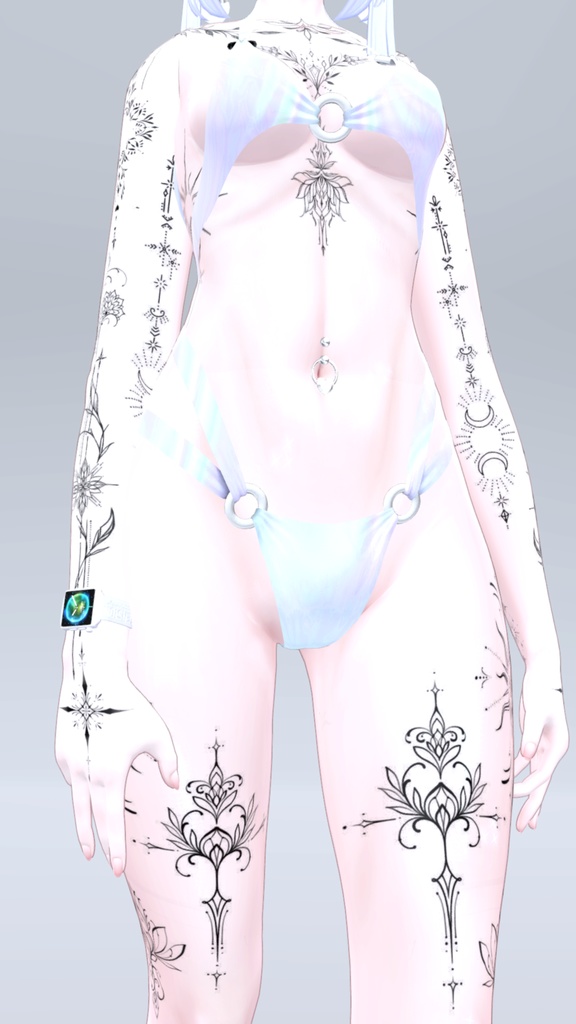 Sio Mystic Tattoos 入れ墨 *テクスチャ* モデル「しお」/HD