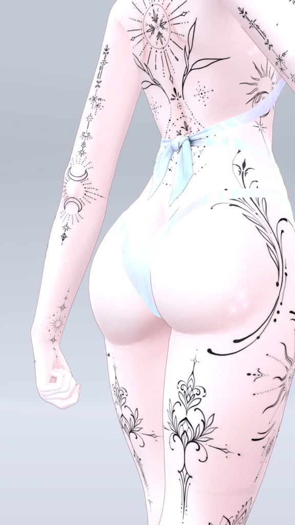 Sio Mystic Tattoos 入れ墨 *テクスチャ* モデル「しお」/HD
