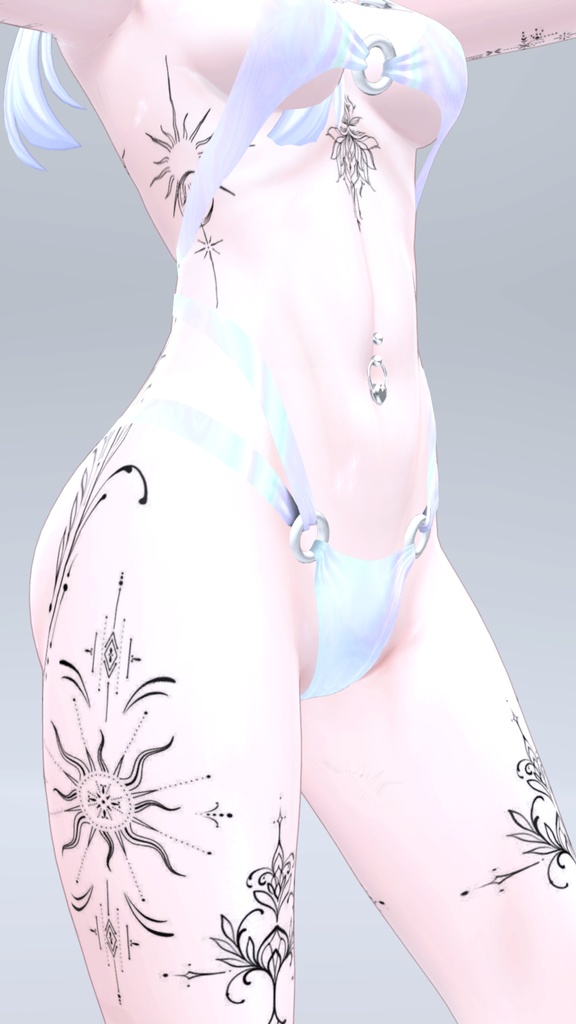 Sio Mystic Tattoos 入れ墨 *テクスチャ* モデル「しお」/HD