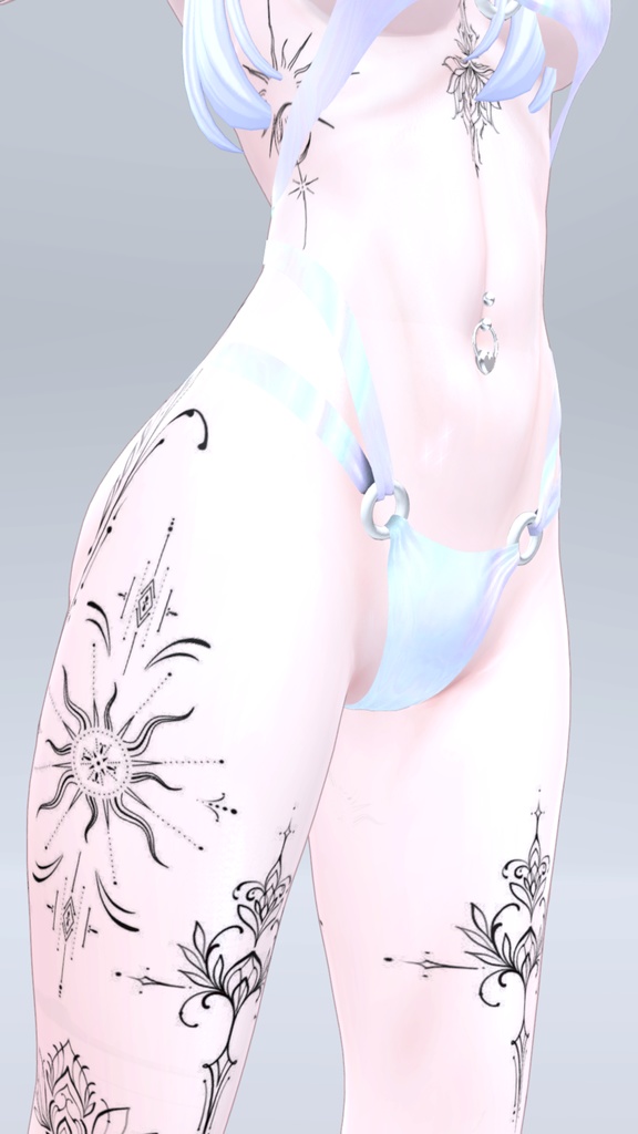 Sio Mystic Tattoos 入れ墨 *テクスチャ* モデル「しお」/HD