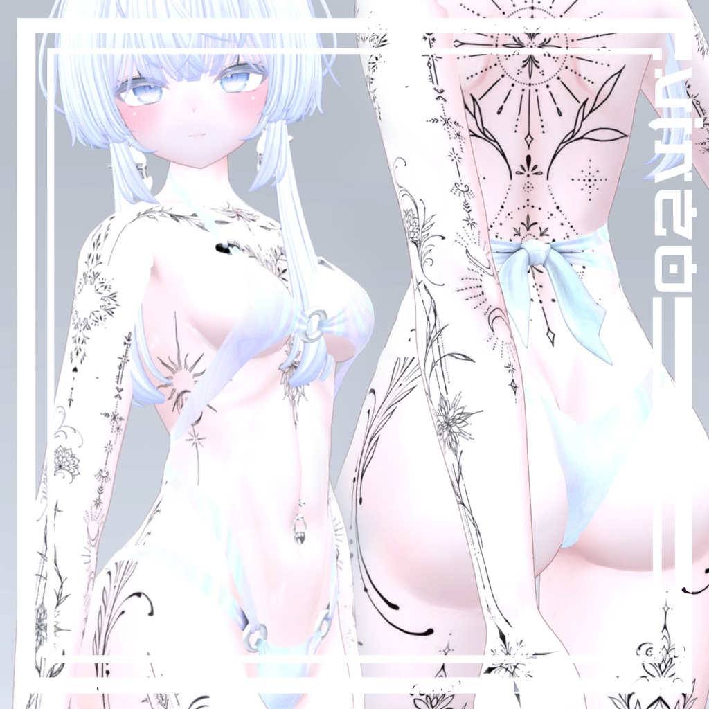 Sio Mystic Tattoos 入れ墨 *テクスチャ* モデル「しお」/HD