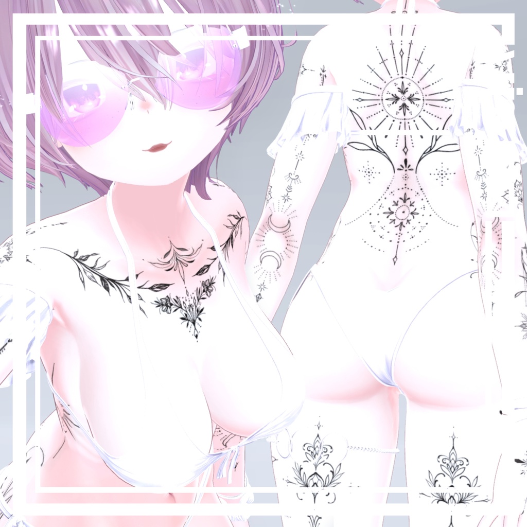 Selestia Mystic Tattoos 入れ墨 *テクスチャ* モデル「セレスティア」 / HD