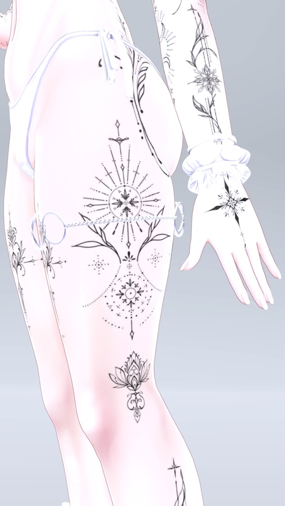Selestia Mystic Tattoos 入れ墨 *テクスチャ* モデル「セレスティア」 / HD