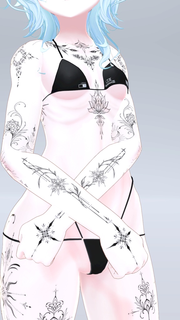 Rindo Mystic Tattoos 入れ墨 *テクスチャ* モデル「竜胆」/HD