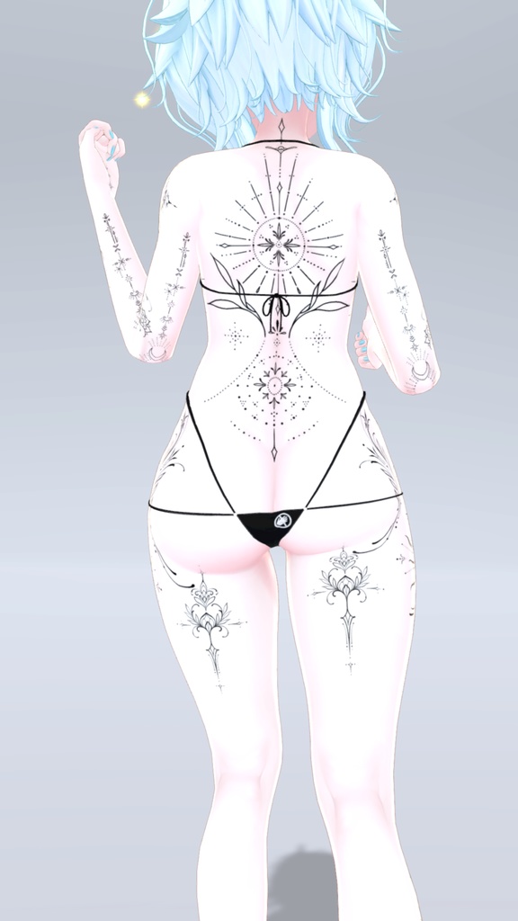 Rindo Mystic Tattoos 入れ墨 *テクスチャ* モデル「竜胆」/HD