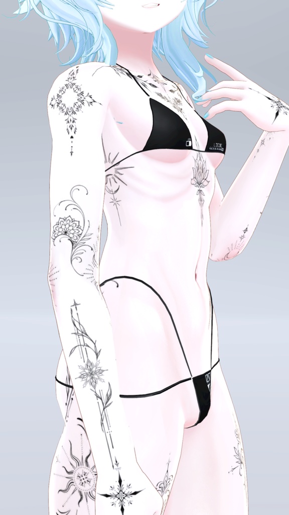 Rindo Mystic Tattoos 入れ墨 *テクスチャ* モデル「竜胆」/HD