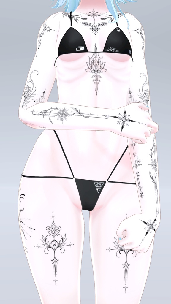 Rindo Mystic Tattoos 入れ墨 *テクスチャ* モデル「竜胆」/HD