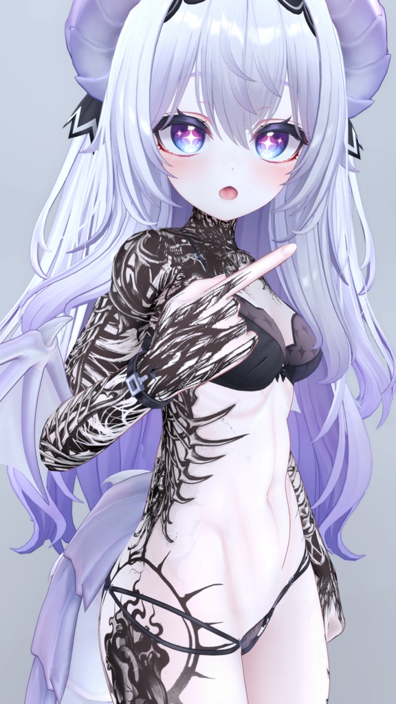 Airi Diablo Tattoos 入れ墨 *テクスチャ* モデル「愛莉」/HD