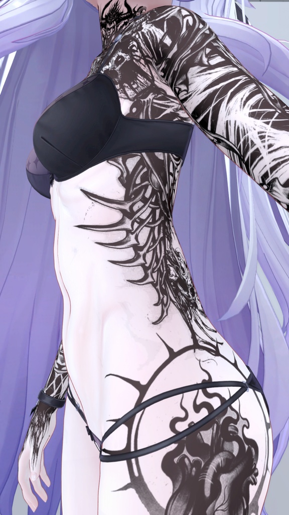 Airi Diablo Tattoos 入れ墨 *テクスチャ* モデル「愛莉」/HD