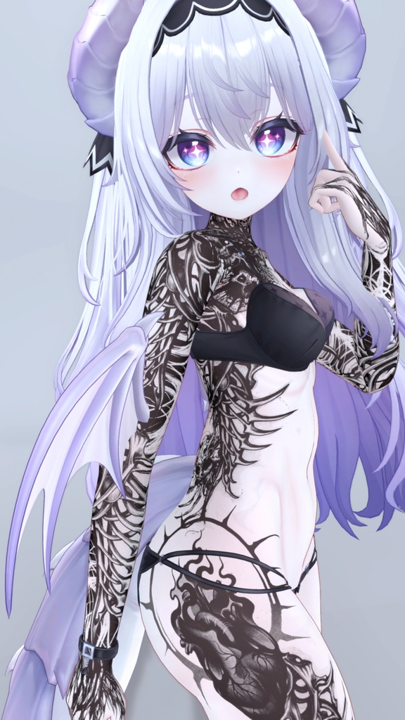 Airi Diablo Tattoos 入れ墨 *テクスチャ* モデル「愛莉」/HD