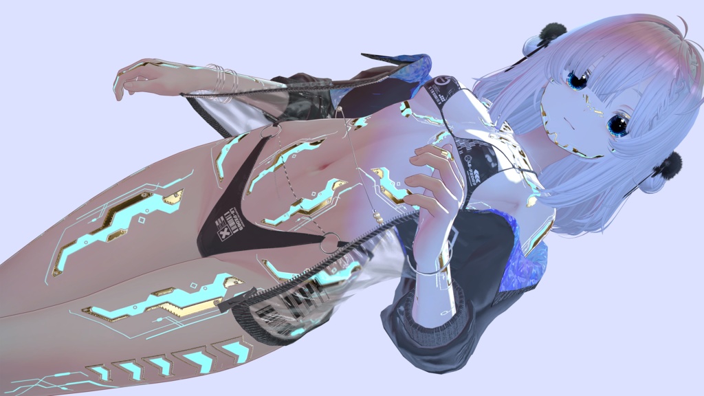 『Gold Cyberpunk Shinano』しなの-Eyes+Makeup+Body Tex HD