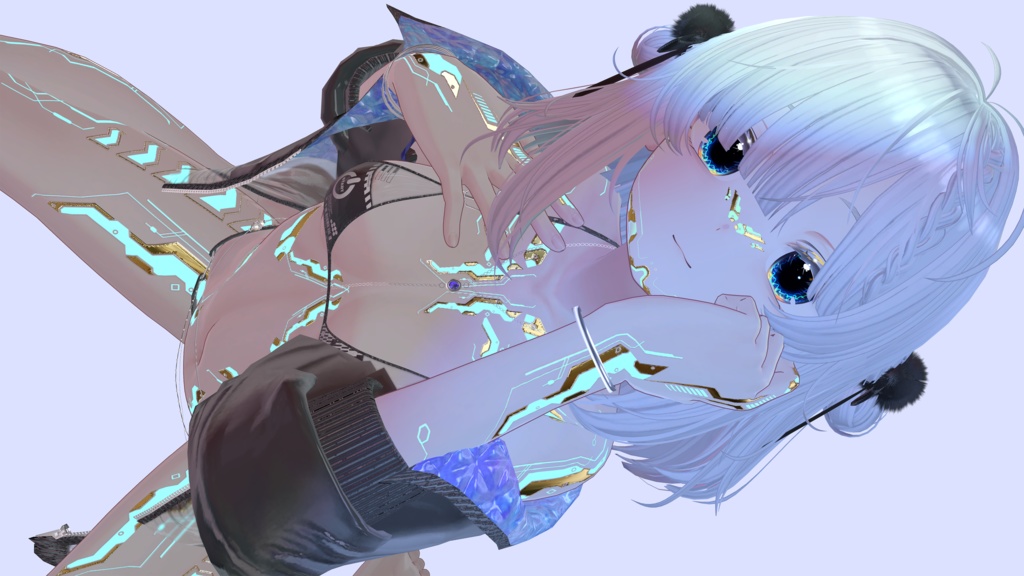 『Gold Cyberpunk Shinano』しなの-Eyes+Makeup+Body Tex HD