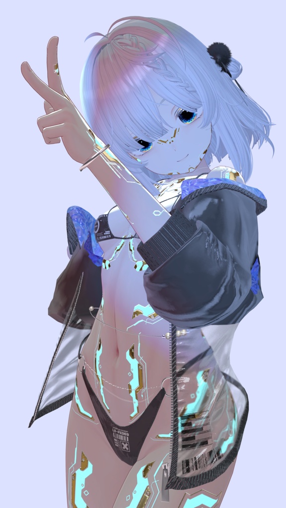 『Gold Cyberpunk Shinano』しなの-Eyes+Makeup+Body Tex HD