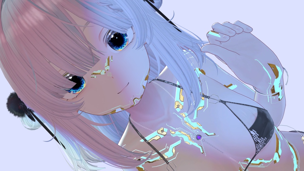 『Gold Cyberpunk Shinano』しなの-Eyes+Makeup+Body Tex HD