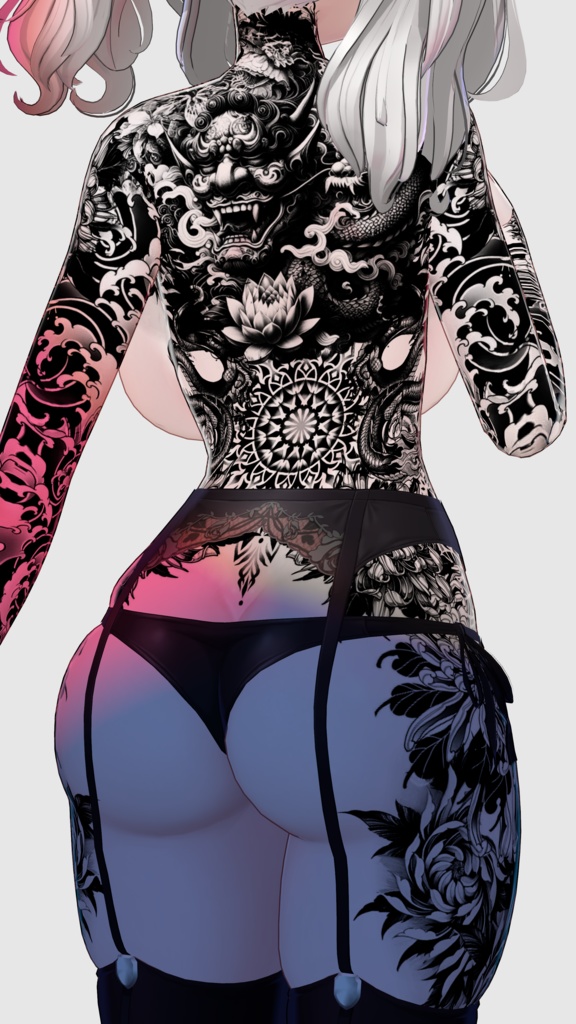 【Milltina Oni Tattoos ショコラ】4k Tattoos