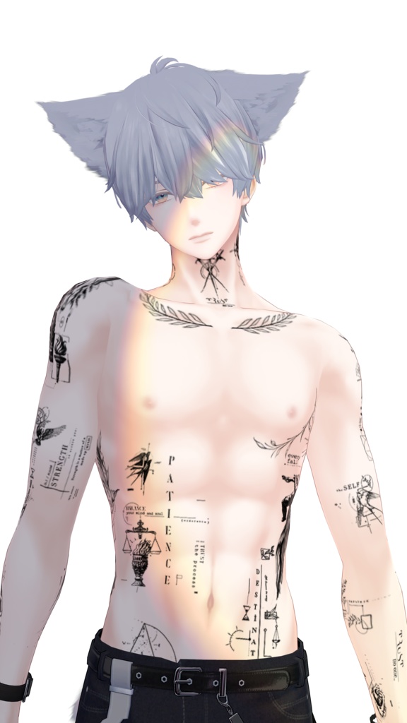 【Line Art Tattoos】4k Textures 入れ墨 *テクスチャ* /HD