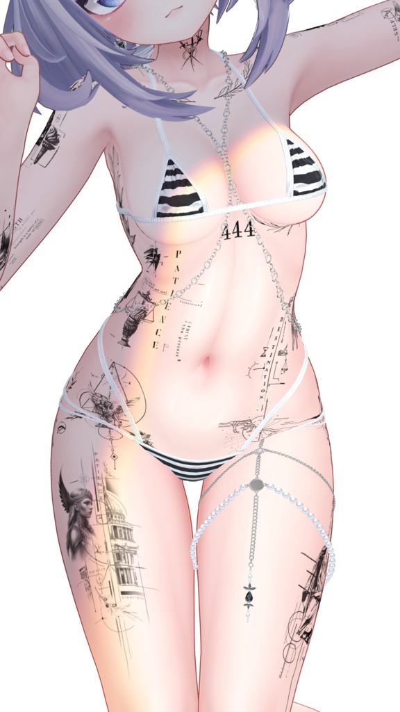 【Line Art Tattoos】4k Textures 入れ墨 *テクスチャ* /HD