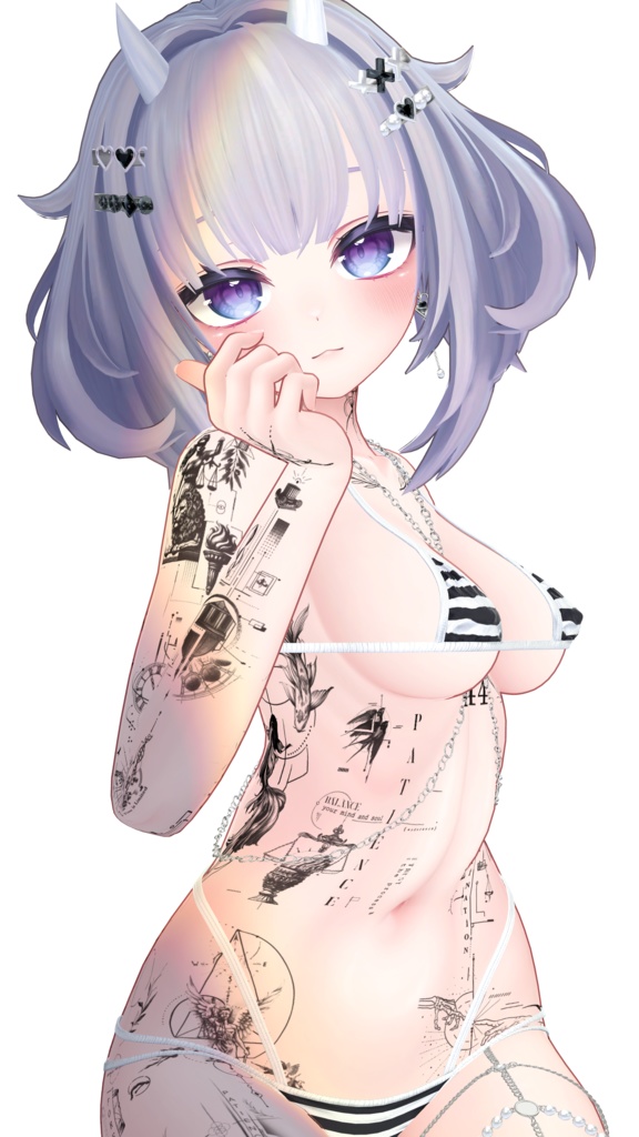【Line Art Tattoos】4k Textures 入れ墨 *テクスチャ* /HD