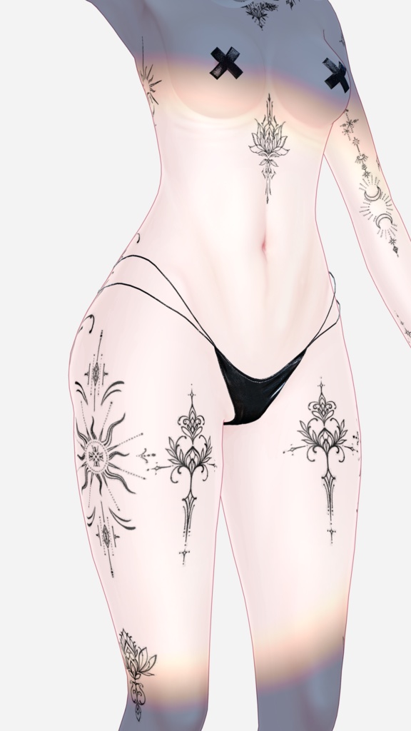 ルルネ【Mystic Tattoos】Rurune 4k Textures 入れ墨 *テクスチャ* /HD