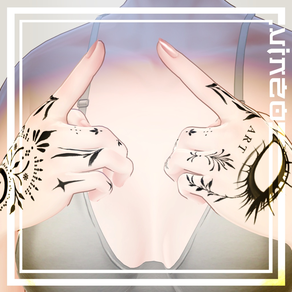 【Hand Tattoos】 4k Textures 入れ墨 *テクスチャ* /HD