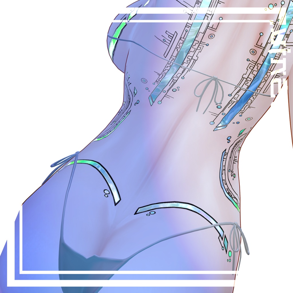 【Cyber Space Tattoos】 4k Textures 入れ墨 *テクスチャ* /HD