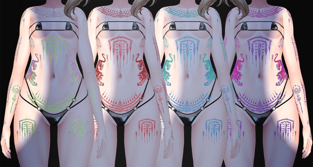 【Thai Tattoo】 4k Textures 入れ墨 *テクスチャ* /HD